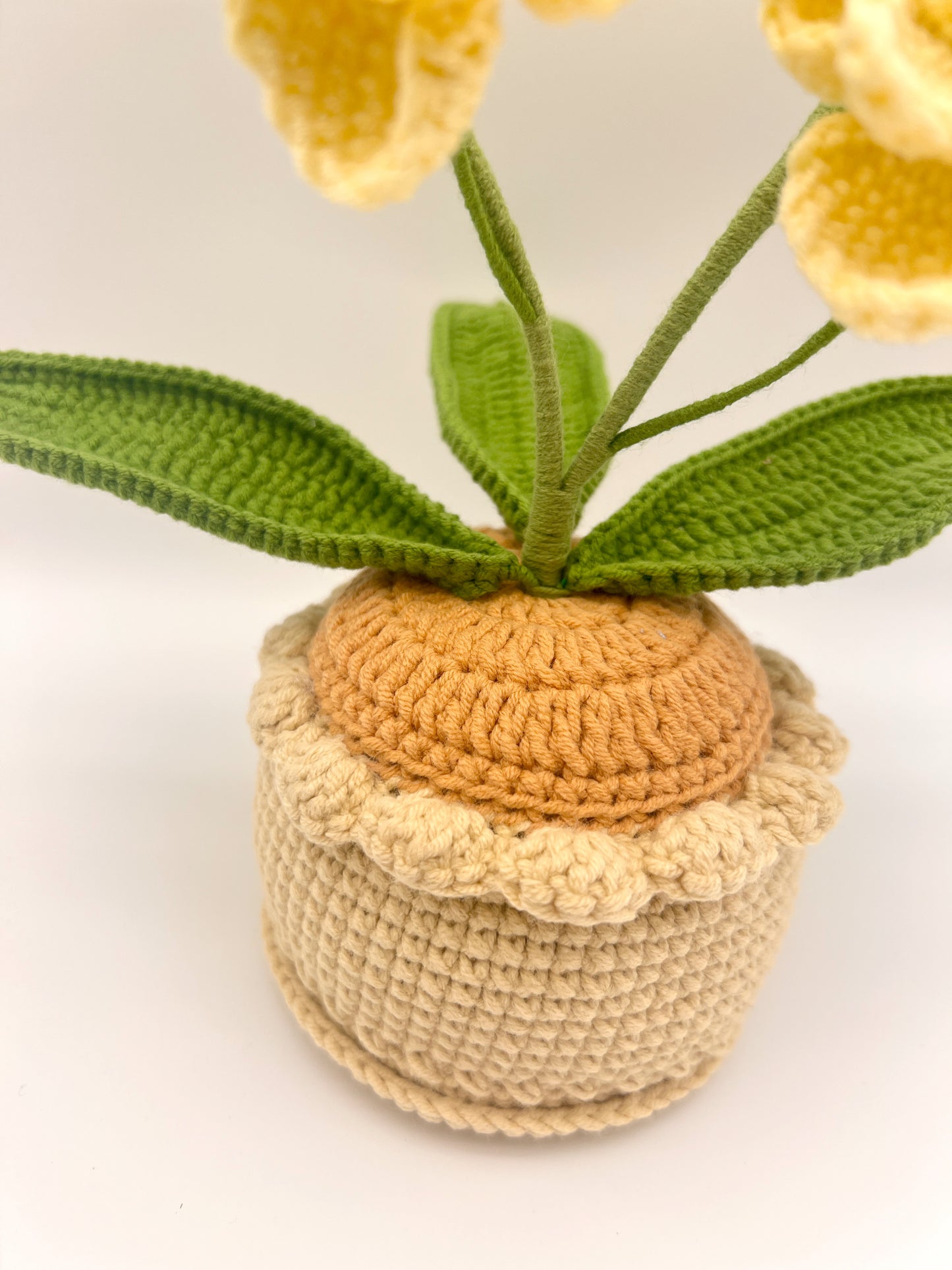 Crochet Orchid Flower Pots