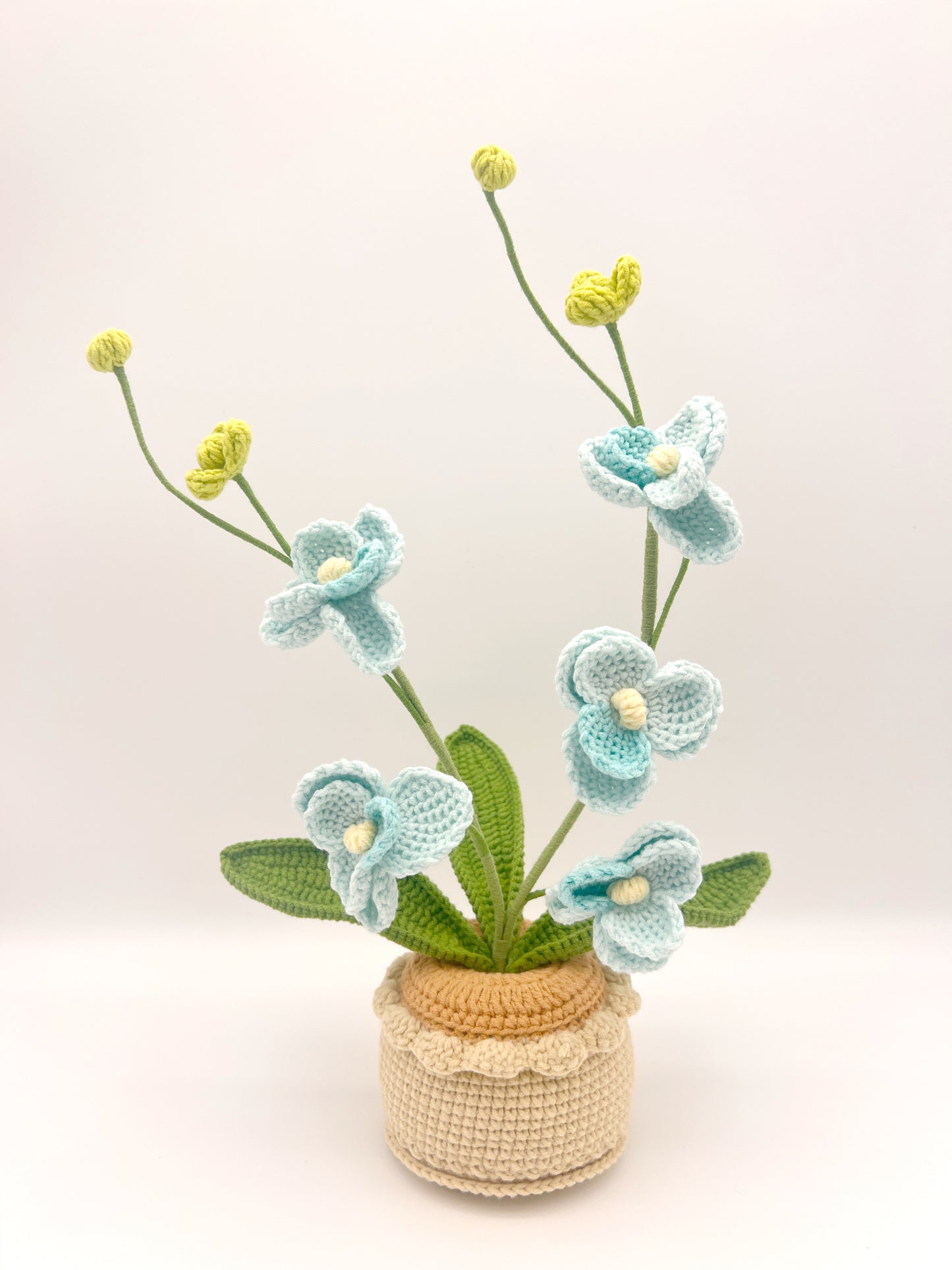 Crochet Orchid Flower Pots